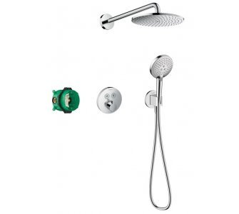 Sprchový systém s termostatom ShowerSelect S pod omietku, RAINDANCE S, chróm