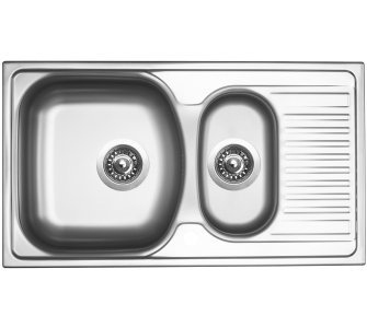 drez nerezový Sinks TWIN 780.1 V 0,6mm matný