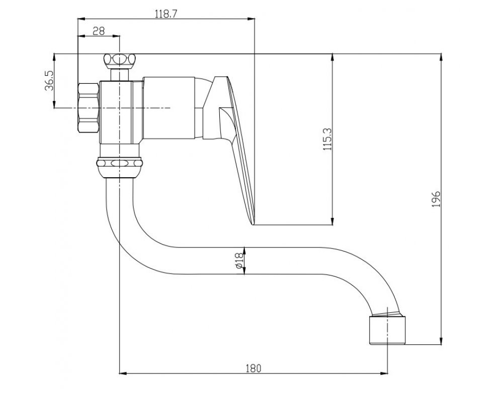 elektrický prietokový ohrievač vody PM 3,5kW s drezovou stenovou pákovou batériou SOLIS