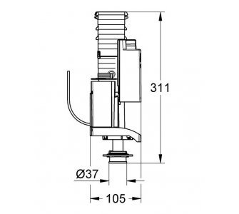 Vypúšťací ventil AV1 s rozšírením