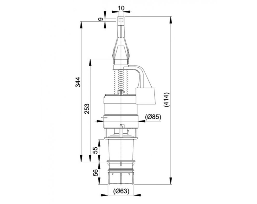 Vypúšťací ventil ECOLOGY pre predstenové inštalačné systémy 