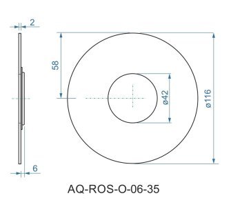 Okrúhla krytka pre podomietkovú sprchovú batériu k AQ-BOX-06-35