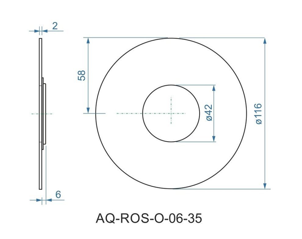 Okrúhla krytka pre podomietkovú sprchovú batériu k AQ-BOX-06-35