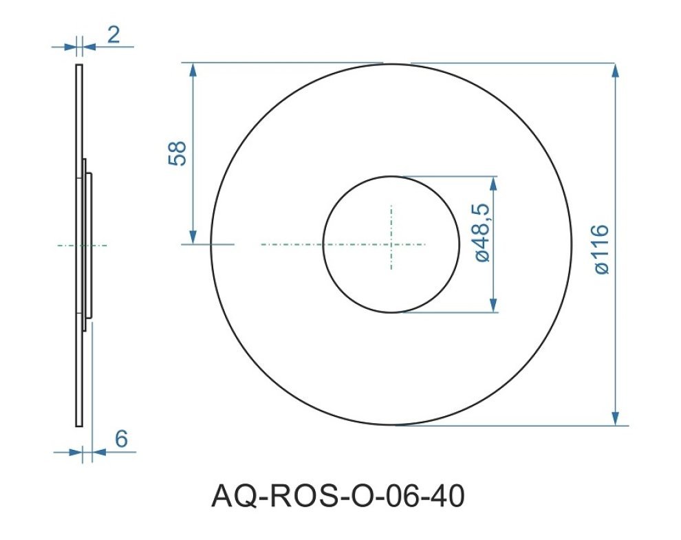 Okrúhla krytka pre podomietkovú sprchovú batériu k AQ-BOX-06-40