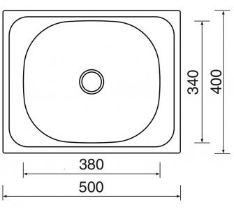 drez nerezový Sinks CLASSIC 500 V 0,5mm matný