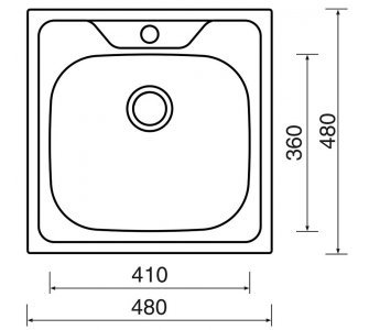 drez nerezový Sinks CLASSIC 480 M 0,5mm matný