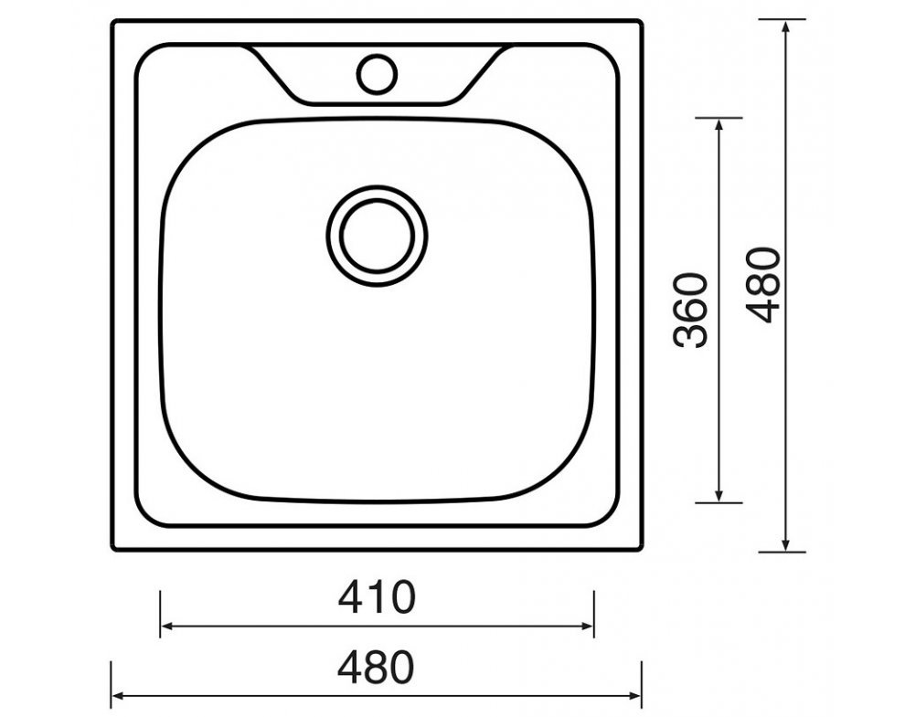 drez nerezový Sinks CLASSIC 480 M 0,5mm matný