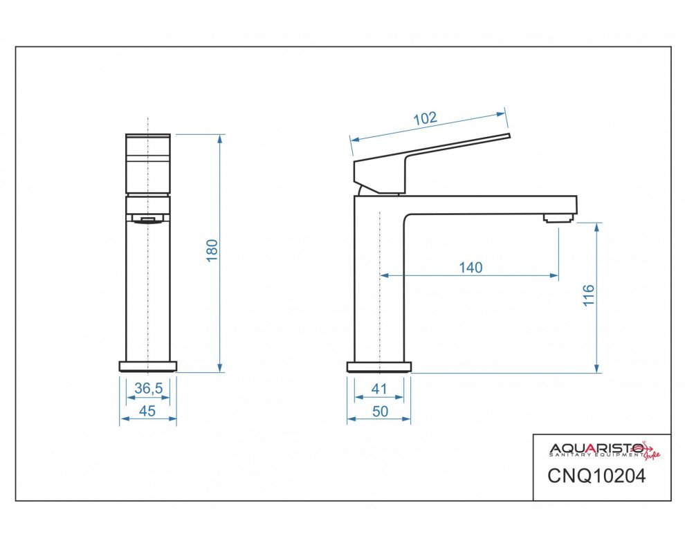 batéria AQS umývadlová stojanková vyššia s predĺženým ramenom, bez odtok. garnitúry, CINQUE