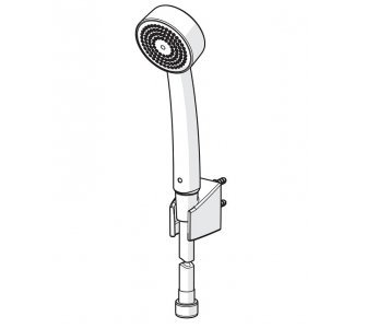 sprchový set s 1-polohovou ručnou sprchou, hadica 1500 mm, HANSABASICJET, chróm